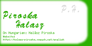 piroska halasz business card